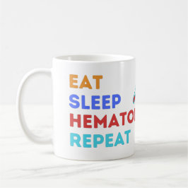 EAT SLEEP HEMATOLOGY REPEAT - #lablife Kaffemugg