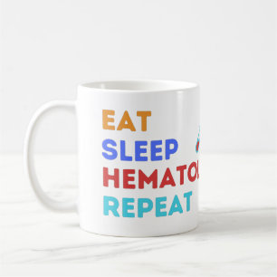 EAT SLEEP HEMATOLOGY REPEAT - #Lablife Kaffemugg