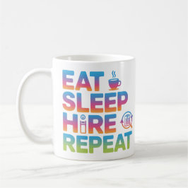 Eat Sleep Hire Repeat HR Admin Coffee Mug Kaffemugg