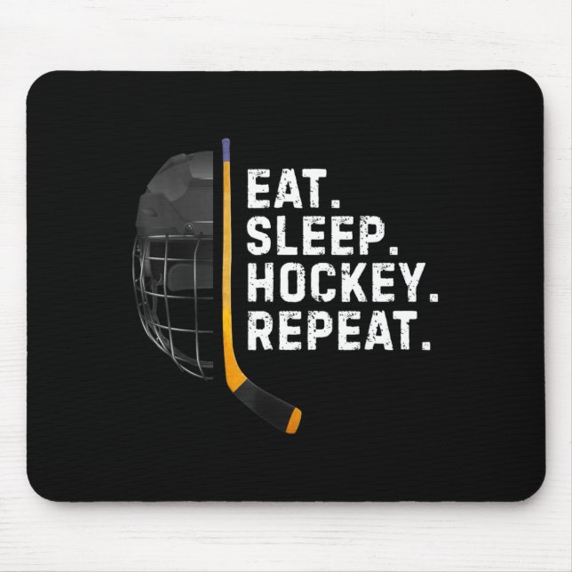 Eat Sleep Hockey Repea Funny Cool Hockey Player  Musmatta (Framsidan)