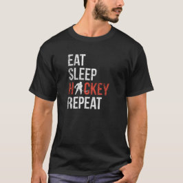 Eat Sleep Hockey Repeat Gift For Youth T Shirt