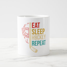 Eat Sleep Hockey Repeat Hockey Jumbo Mugg