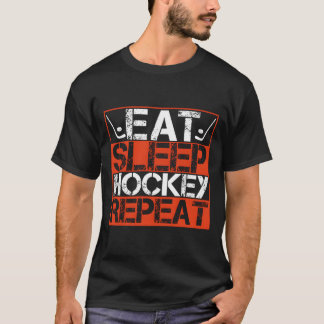 Eat Sleep Hockey Repeat Sport Themed Youth T Shirt