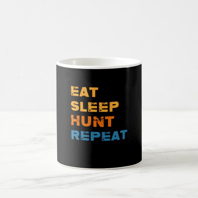 Eat Sleep Hunt Repeat, Hunt, Hunter Kaffemugg (Center)