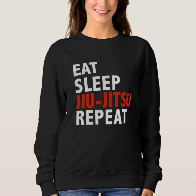 Eat Sleep Jiu Jitsu  Brazilian Jiu Jitsu T Shirt (Framsida)