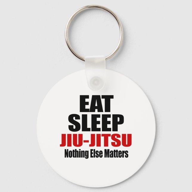 EAT SLEEP JIU-JITSU NYCKELRING (Framsida)