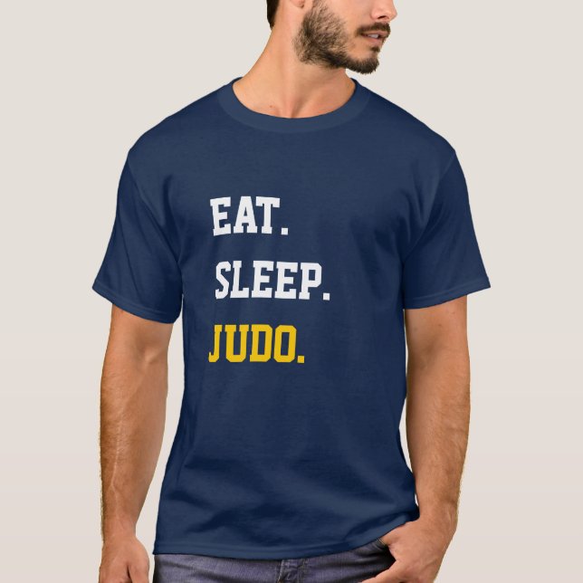 Eat Sleep Judo T-shirt (Framsida)