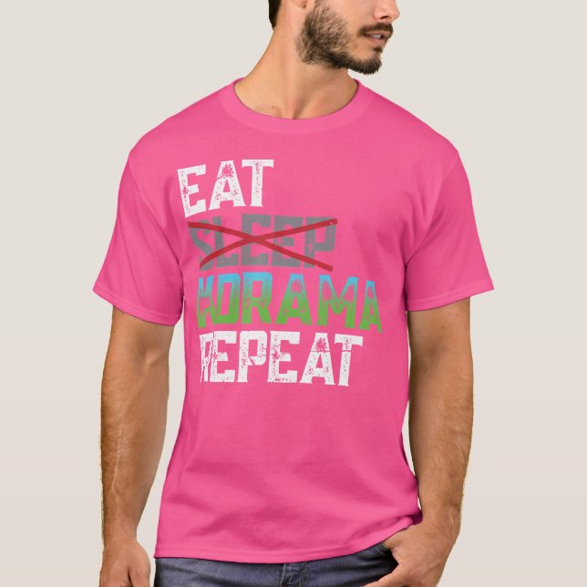 Eat Sleep Kdrama Repeat K-Pop T Shirt (Framsida)