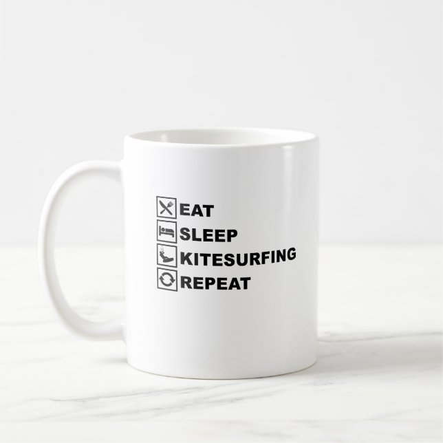 EAT SLEEP KITESURF REPEF KAFFEMUGG (Vänster)