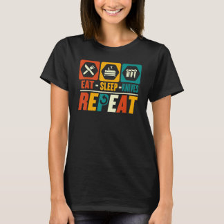 Eat Sleep Knifemaking Repeat  Knife Knives Knifema T Shirt