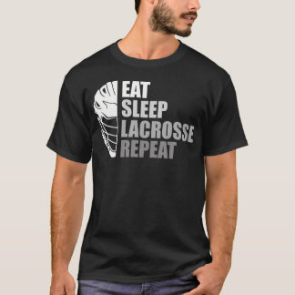 Eat Sleep Lacrosse Repeat Funny Lacrosse T Shirt