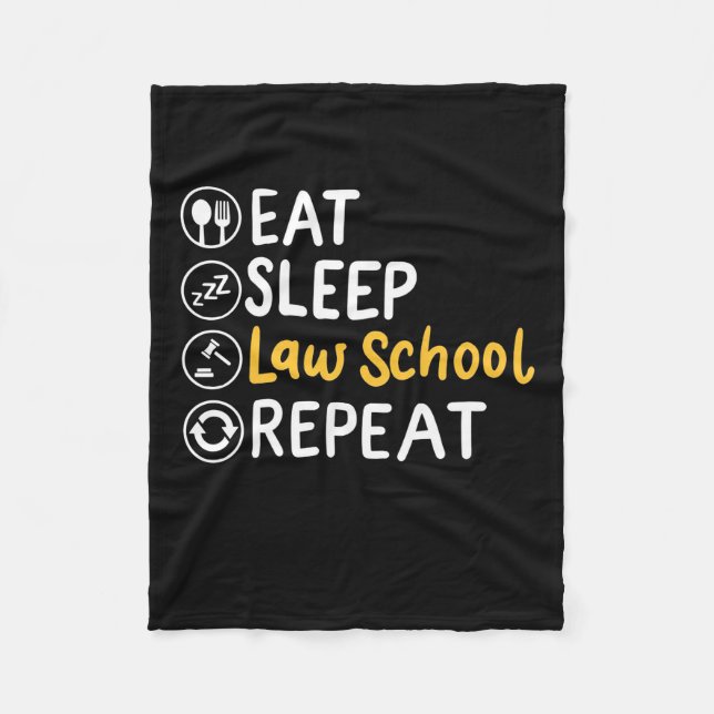 Eat Sleep Law School Repeat Fleecefilt (Framsidan)