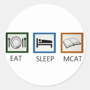 EAT SLEEP MCAT RUNT KLISTERMÄRKE