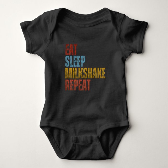 EAT SLEEP MILKSHAKE REPEAT T SHIRT (Framsida)