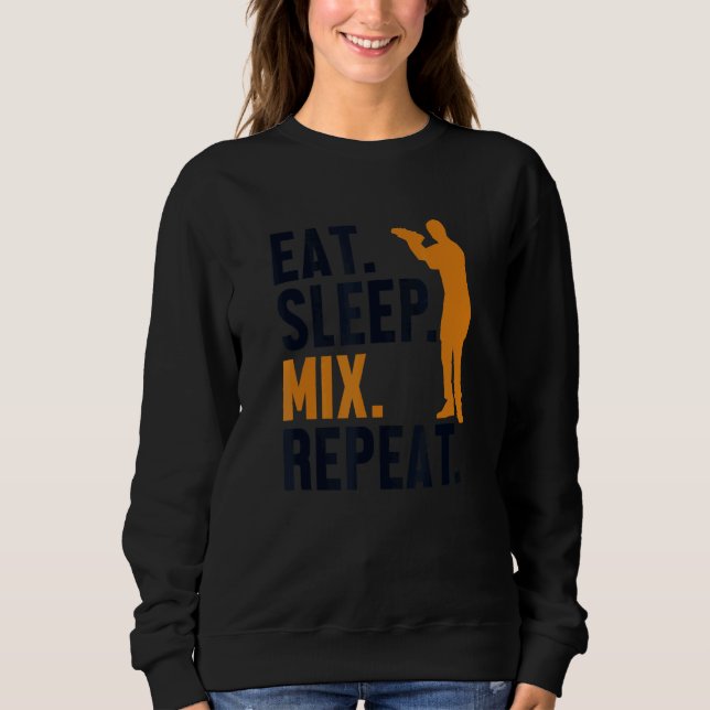Eat Sleep Mix Repeat Bartender Mixologist Barmann  T Shirt (Framsida)