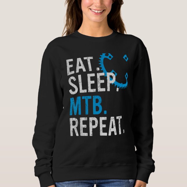 Eat Sleep MTB Repeat Mountain Bike 3 T Shirt (Framsida)