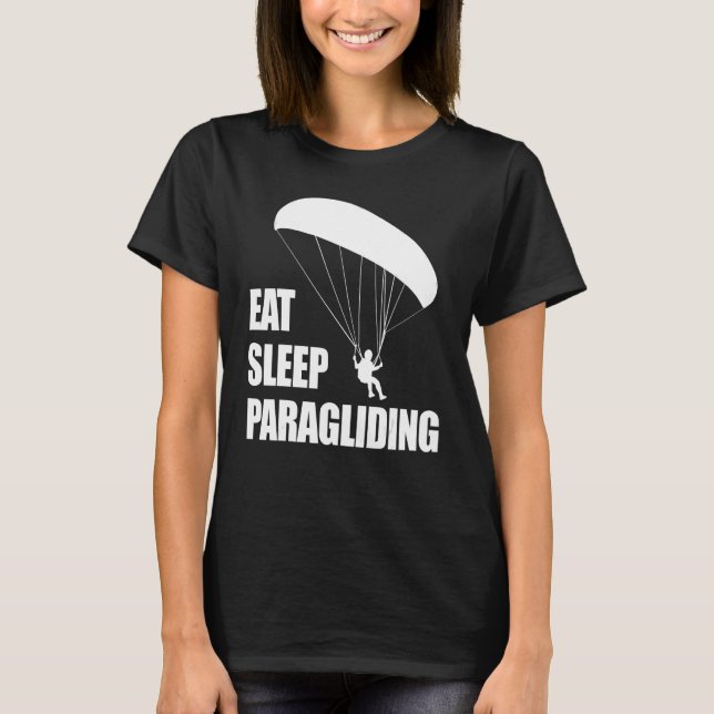 Eat Sleep Paragliding Repeat  Men Paraglider Adven T Shirt (Framsida)