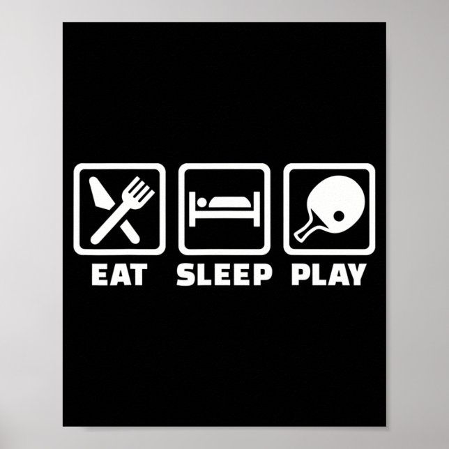 Eat sleep play ping pong  poster (Framsidan)