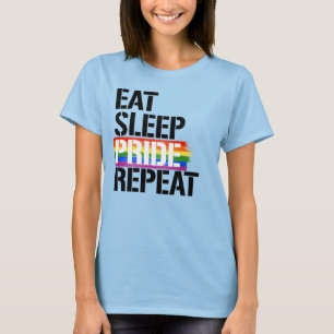 EAT SLEEP PRIDE REPEAT T SHIRT