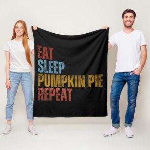EAT SLEEP PUMPKIN PAJ REPEAT FLEECEFILT
