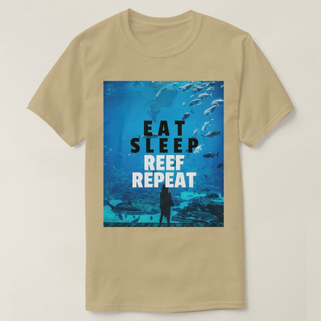 EAT SLEEP REEF REPEAT Classic TShirt T Shirt (Design framsida)