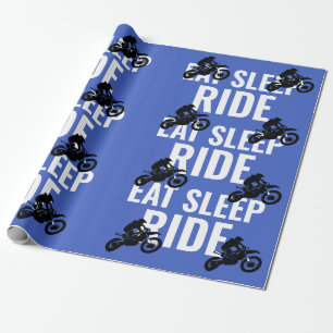 Eat Sleep Ride Motocross Motorcycle Sport Pop Art Presentpapper