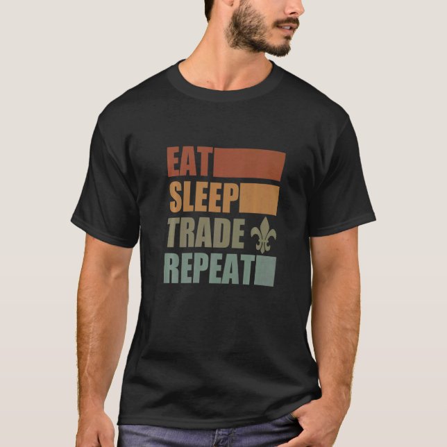 Eat Sleep Scout Repeat For Camping Enthusiast Desi T Shirt (Framsida)