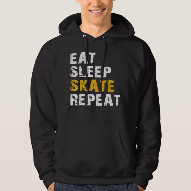EAT SLEEP SKATE REPEAT HOODIE (Framsida)