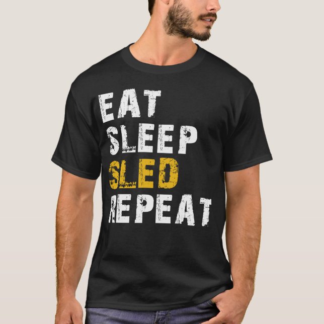 EAT SLEEP SLEEP REPEAT T SHIRT (Framsida)
