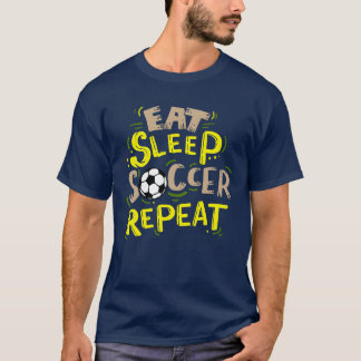 Eat Sleep Soccer Repeat Routine Ball Sports retro T Shirt