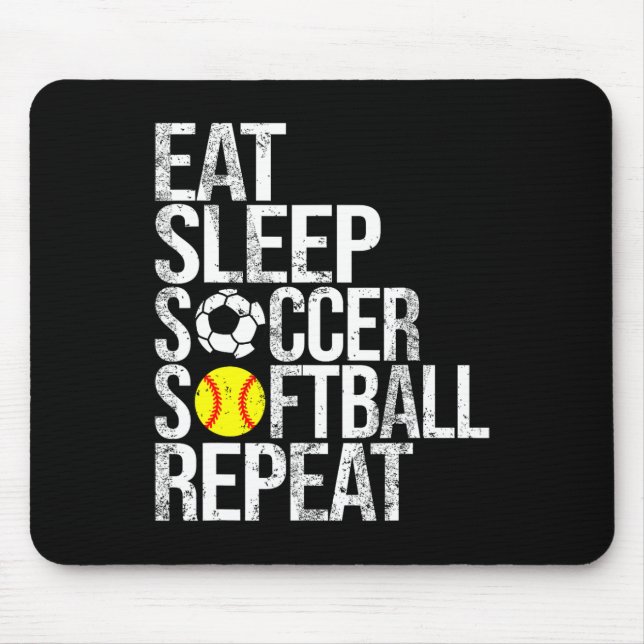 Eat Sleep Soccer Softll Repeat Funny Ll  Musmatta (Framsidan)