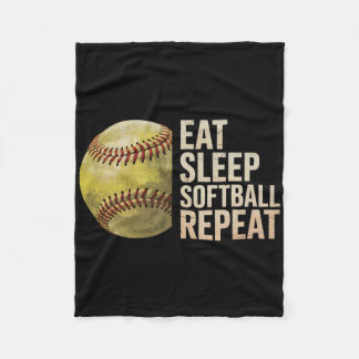 Eat Sleep Softll Repeat Funny Softll Player Men Wo Fleecefilt
