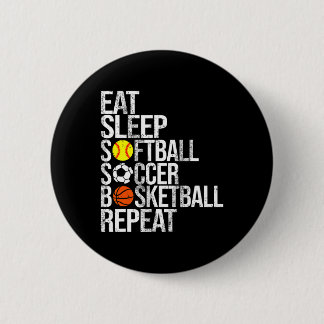Eat Sleep Softll Soccer Sketll Repeat Funny Sport  Knapp