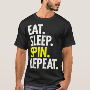 EAT SLEEP SPIN REPEAT Spinning Women Bike Cycling T Shirt
