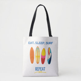 Eat, Sleep, Surf, Repeat - Beach Life Tygkasse
