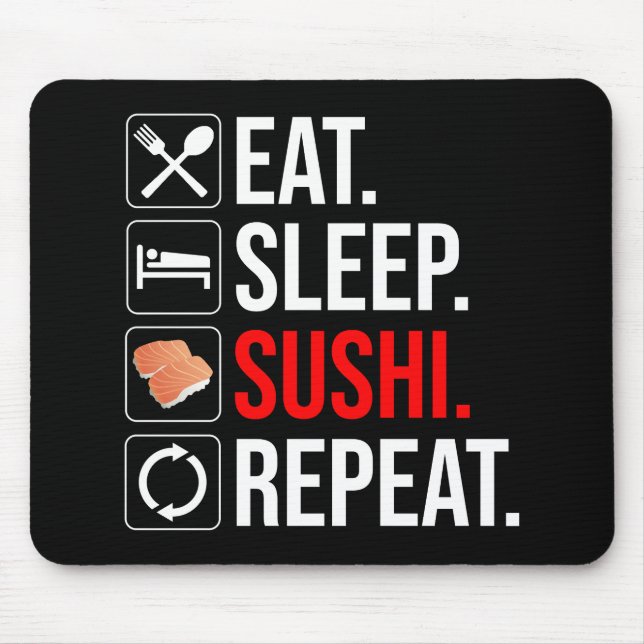 Eat. Sleep. Sushi. Repeat Musmatta (Framsidan)