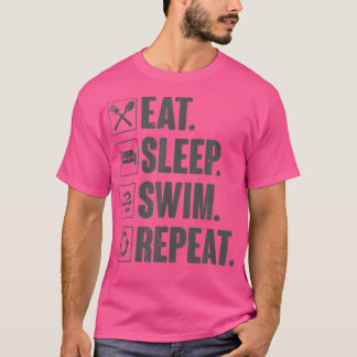 Eat Sleep Swim Repeat Tee Funny Swimming Swimmer G