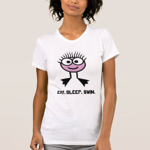 Eat.Sleep.Swim - Rosasimmatecken T Shirt
