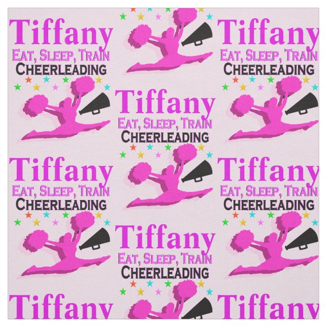 EAT, SLEEP, TÅG CHEERLEADER PERSONLIG FABRIC TYG (Provkarta)