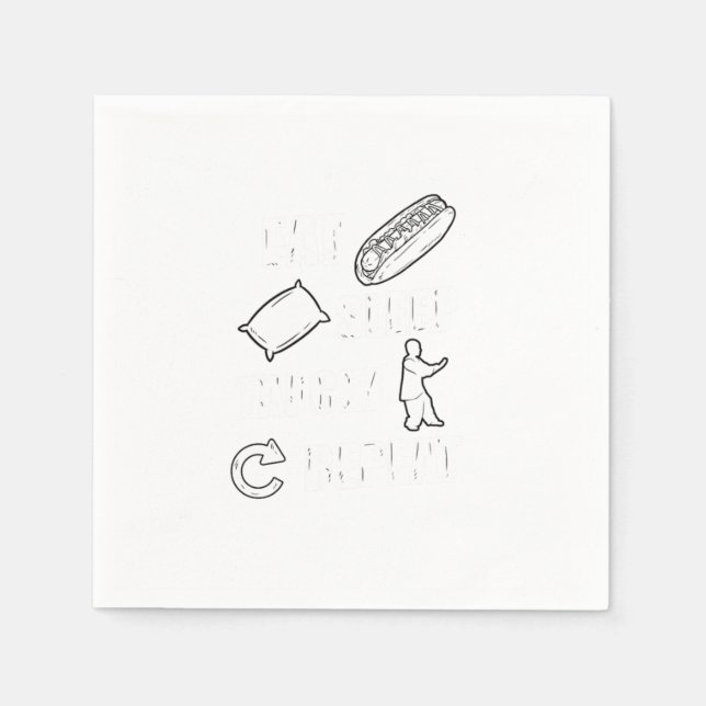 Eat Sleep Tai Chi Repeat Gift Idea Pappersservett (Framsidan)