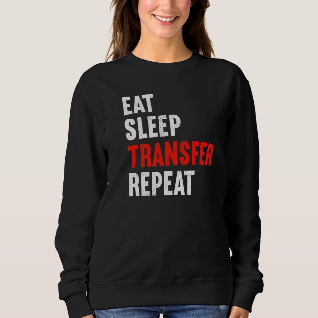 Eat Sleep Transfer Repeat Taxi Driver Cabby Cab Dr T Shirt (Framsida)