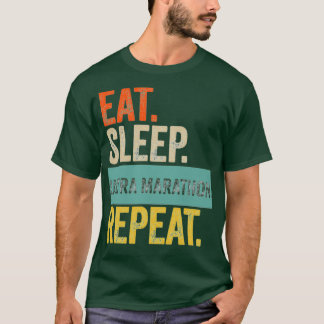 eat sleep ultra marathon repeat retro vintage  t shirt