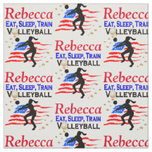 EAT SLEEP VOLLEYBALL USA PERSONLIG FABRIC