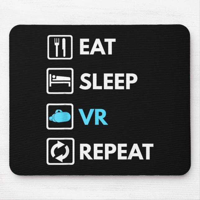 Eat Sleep Vr Repeat Funny Vr Gamer Boy Vr Athlete  Musmatta (Framsidan)