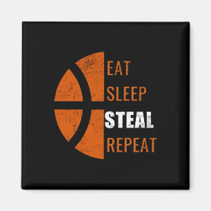 Eat Sömn Steal Upprepad Roligt Basketball Manar Wo Magnet