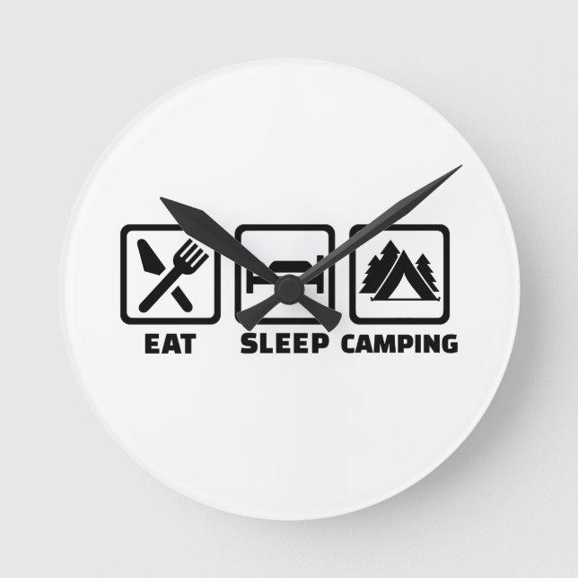 Eat sömncamping rund klocka (Framsida)