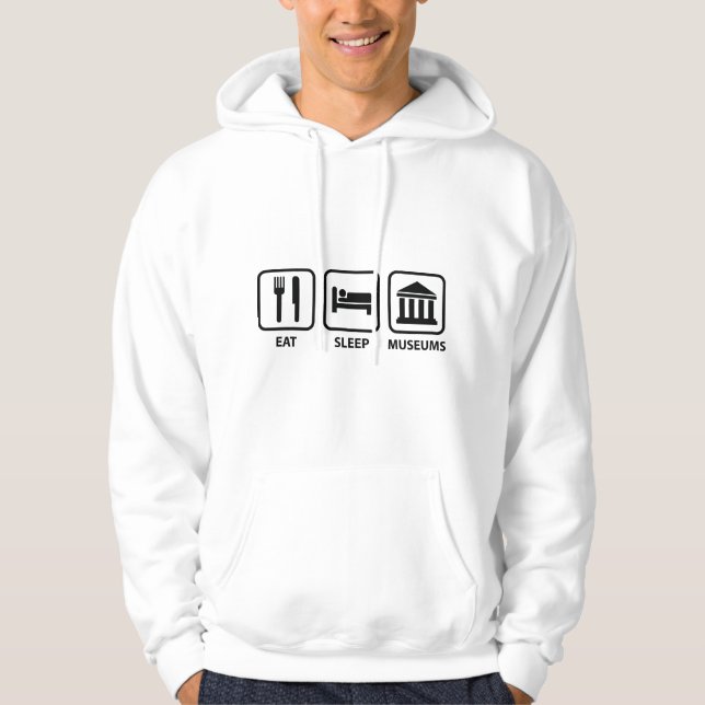 Eat-sömnmuseer Hoodie (Framsida)