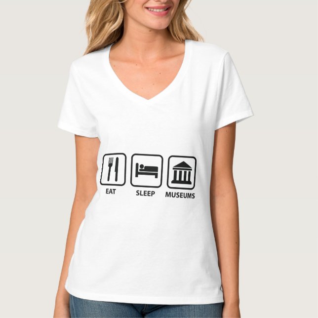 Eat-sömnmuseer T Shirt (Framsida)