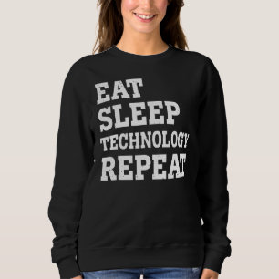 Eat-sömnteknik Upprepa Sarkastic T Shirt