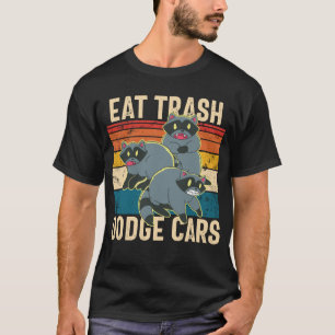 Eat Sopor Dodge Cars Retro Raccoon Sopor Panda T Shirt